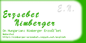 erzsebet nimberger business card